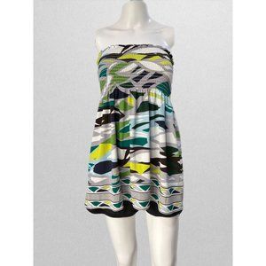 BCBG Patterned Bandeau Tunic Top